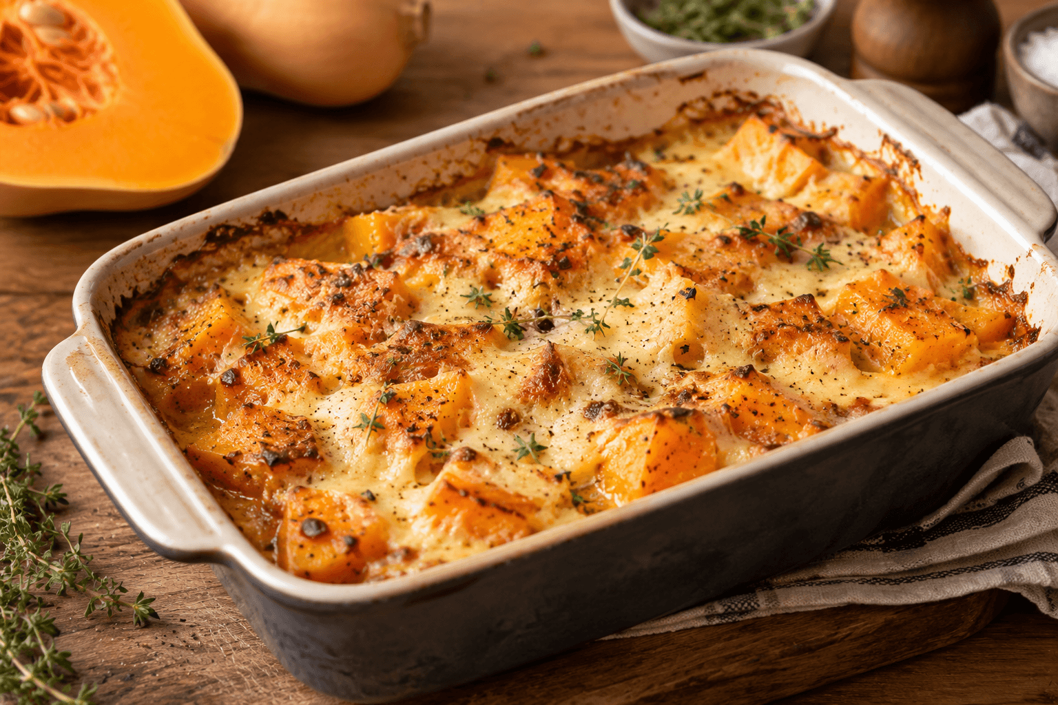 Gratin de courge butternut
