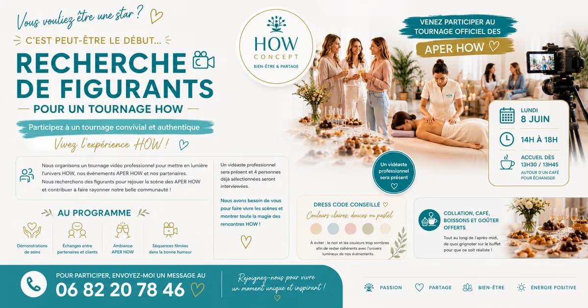 TOURNAGE HOW : RECHERCHE FIGURANTS - DORLISHEIM