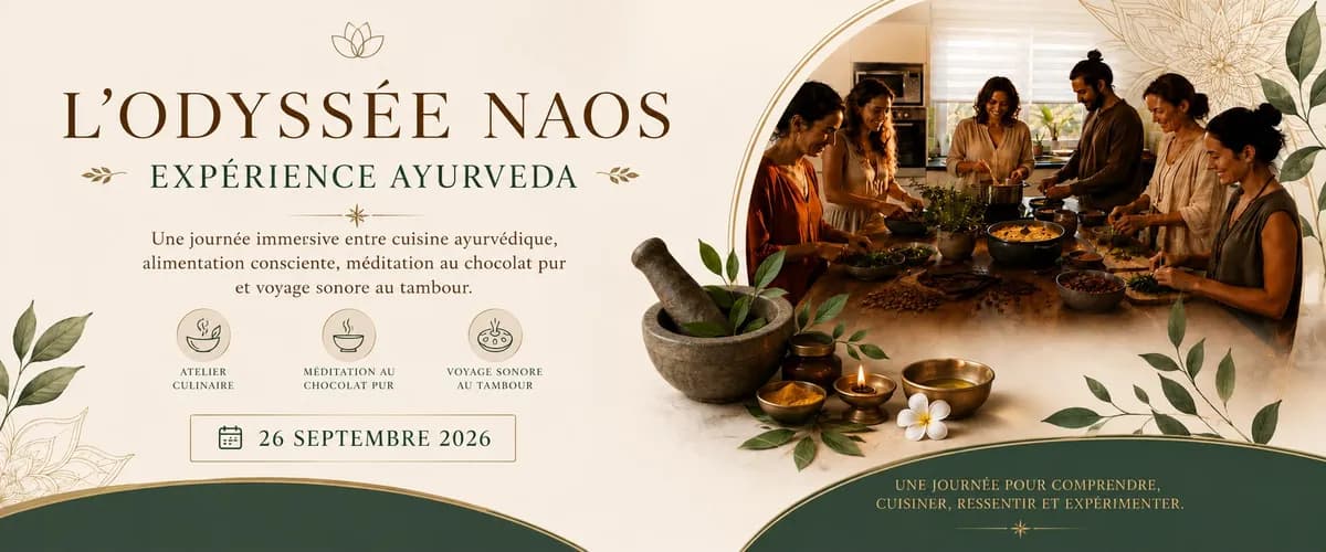 Ayurveda - méditation au chocolat pur & tambour