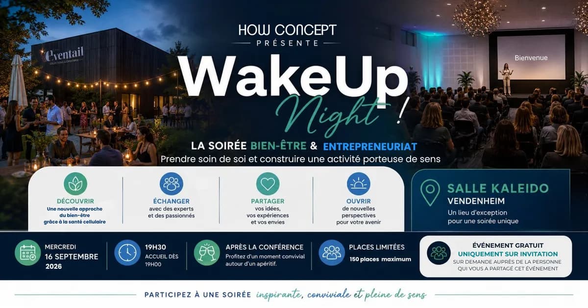 Wakeup Night / soirée bien-être & entrepreneuriat
